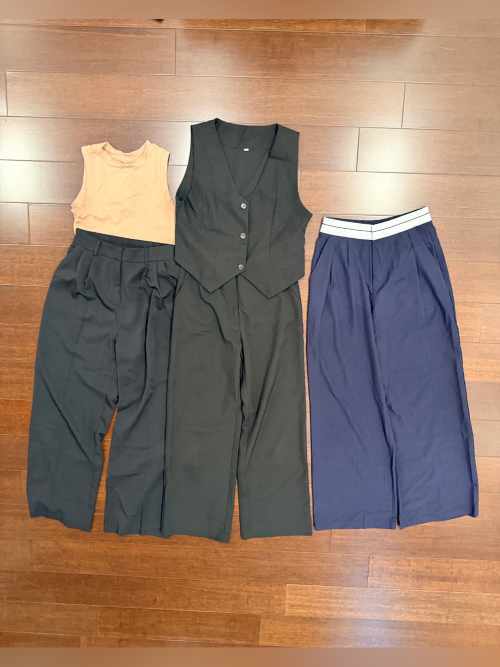 Women’s High-Waist Wide-Leg Pants in Black and Navy